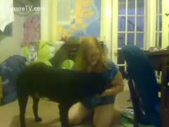 Golden-haired nerd who prefers dog sex